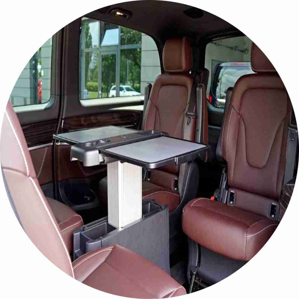 great space with V class for your rent car with driver Milan service